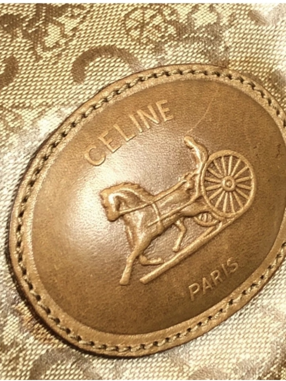 Authentic Vintage Celine Macadam Boston Bag Horse Carriage Satchel - Picture 10 of 14